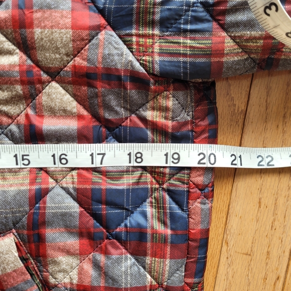 EDC by Espirit Plaid Quilted Zipper Pocket Detail Jacket Lightweight - Picture 13 of 15